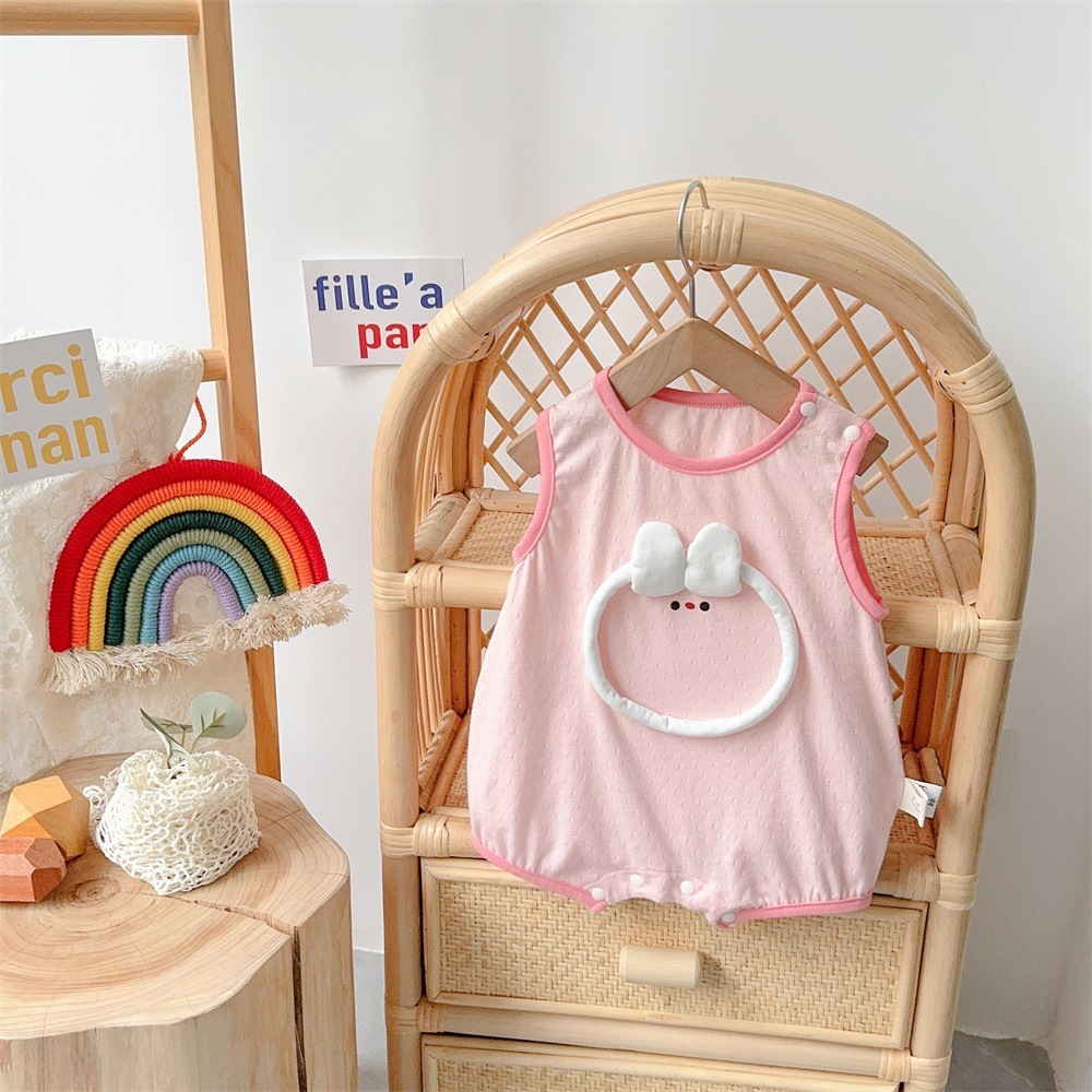 Baby Girl Rabbit Print Romper-kissminis
