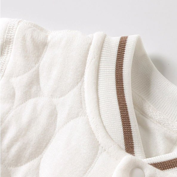 Baby Boy/Girl Classic Bear Pattern Solid Color Long Sleeve Romper-kissminis