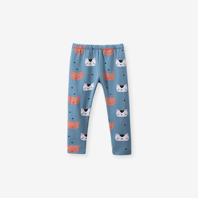 Baby Girl Cartoon Cat Print Long Sleeve Sweatshirt with Pants-kissminis