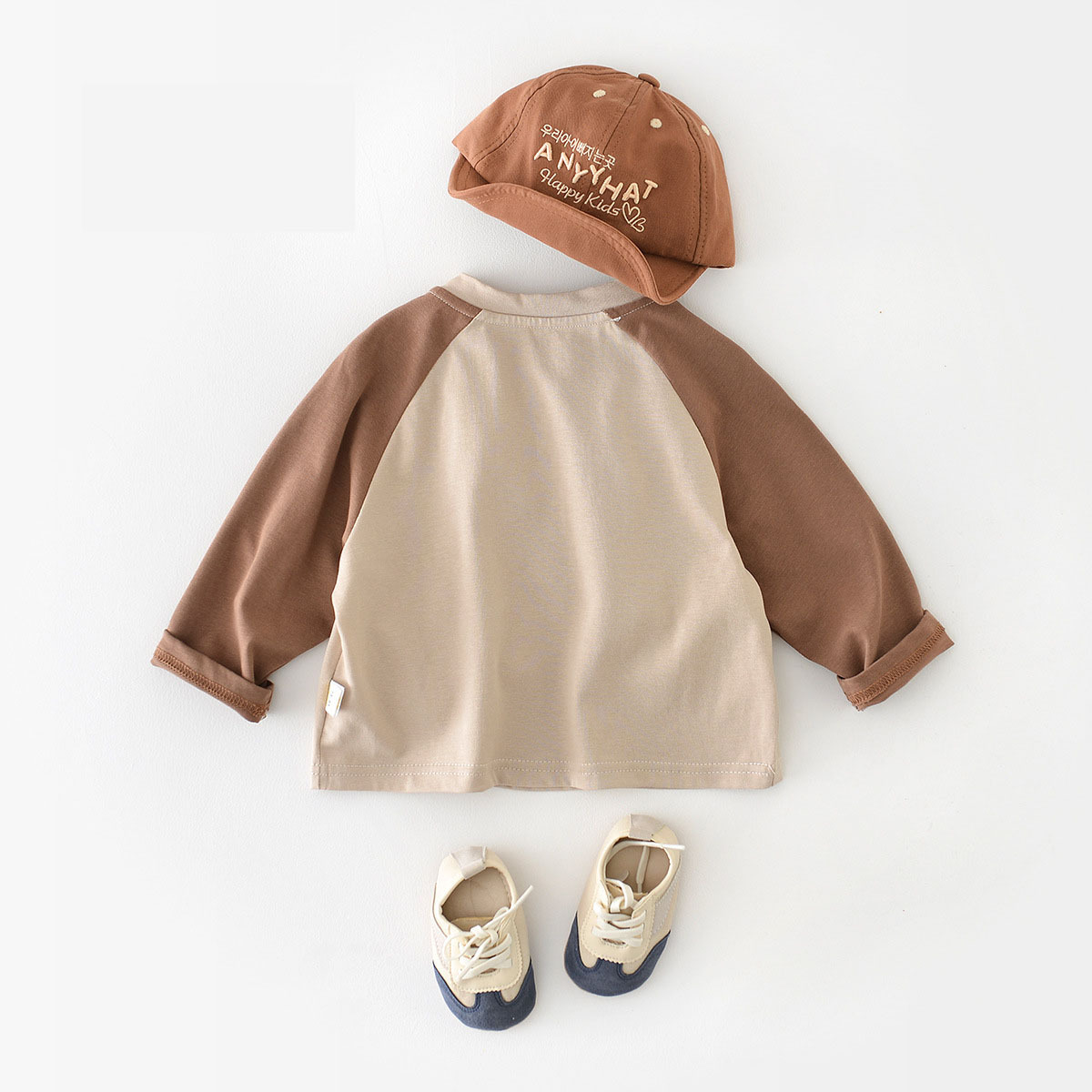 Monkey Design Trendy PatchworkSleeves T-Shirt-kissminis