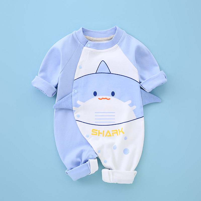 Baby Boy/Girl Cute Shark Printed Romper -kissminis