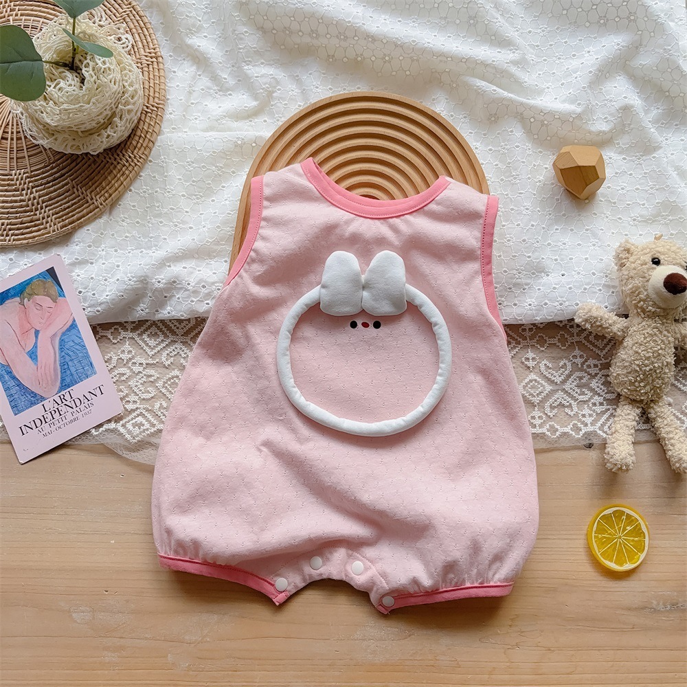 Baby Girl Rabbit Print Romper-kissminis