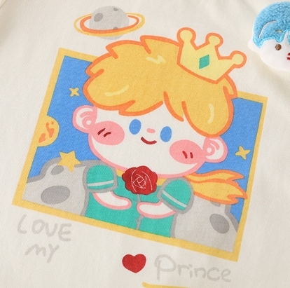 Baby Boy/Girl Princess & Prince Print Romper-kissminis