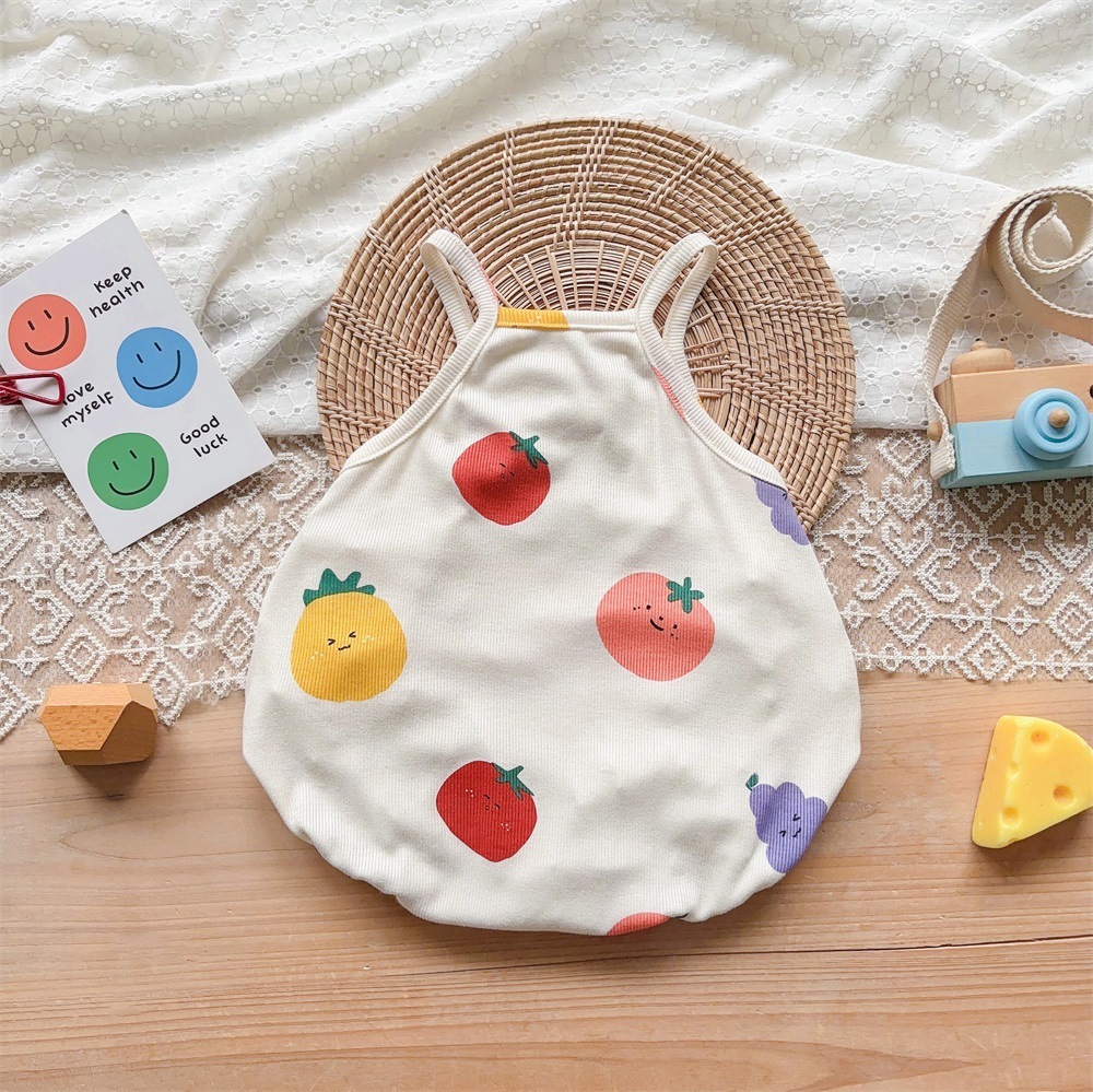 Baby Boy/Girl Vegetable Printed Bodysuit-kissminis