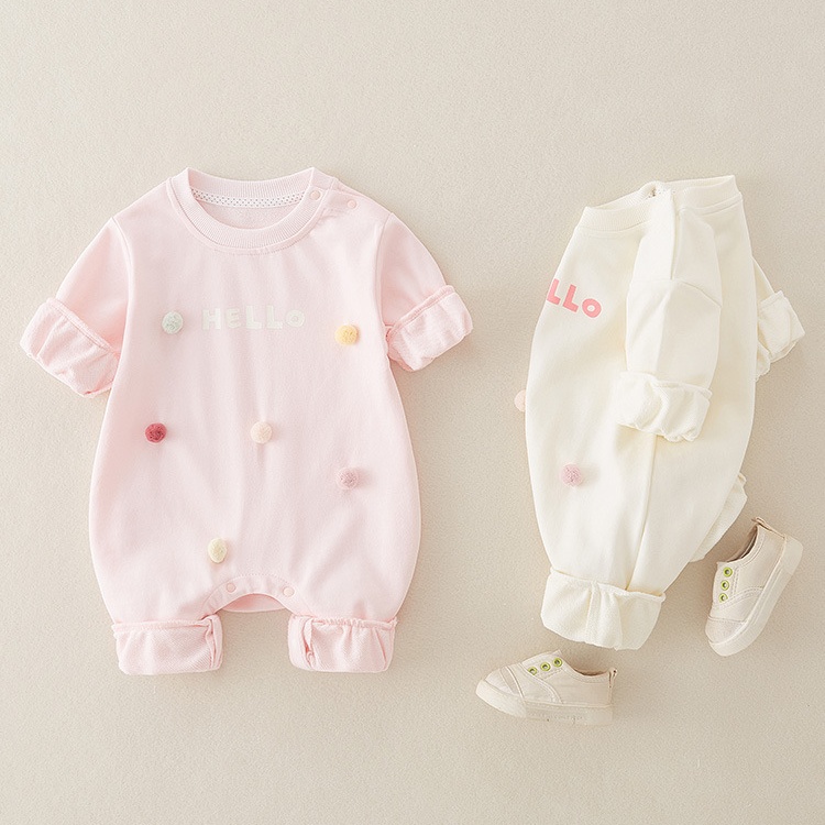 Baby Boy/Girl Colorful Fur Balls Romper-kissminis