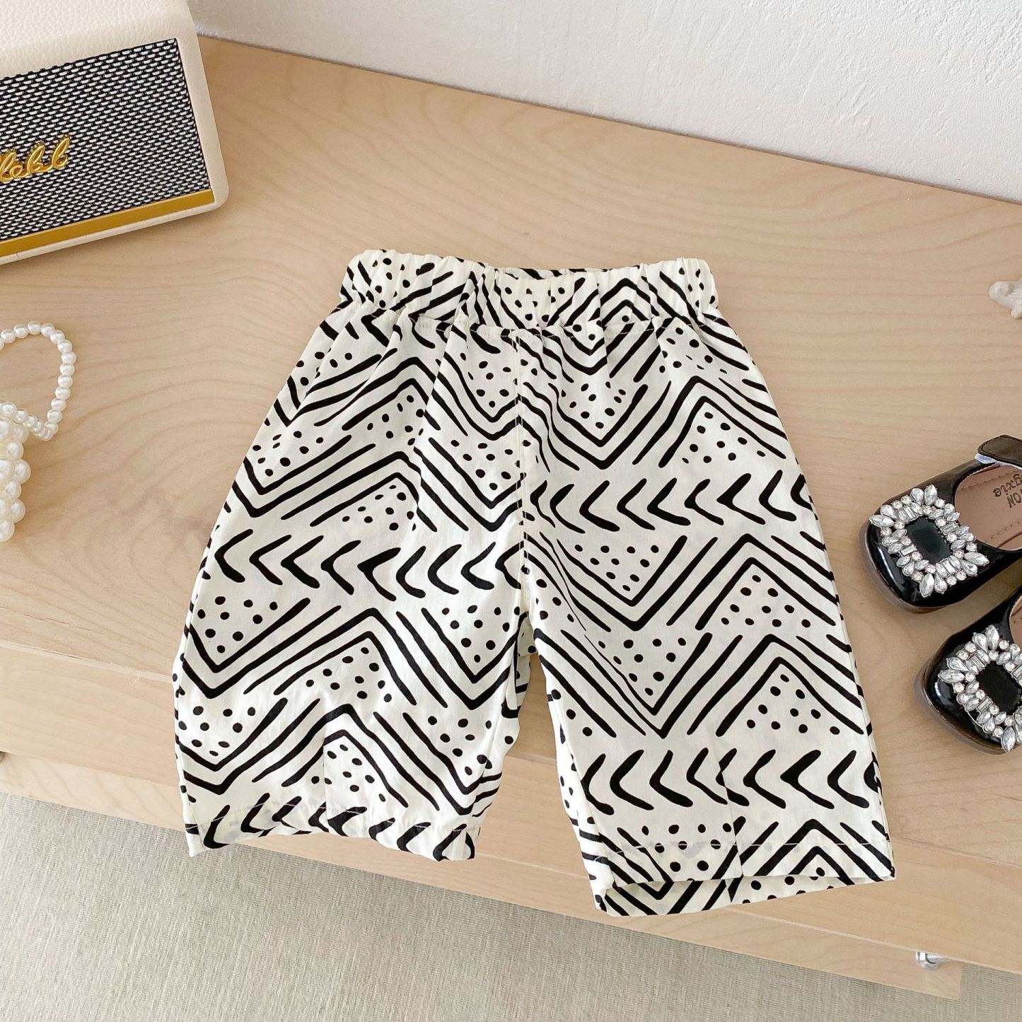 Baby Girl Pinstripe Print Pants-kissminis