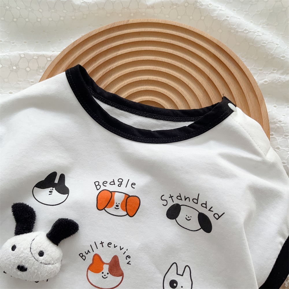 Baby Boy/Girl Pet Cartoon Printed Romper-kissminis