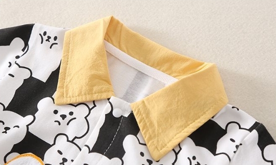Newborn Baby Allover Bear Pattern Romper-kissminis