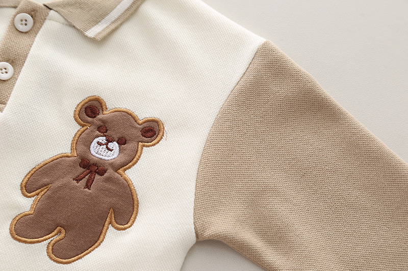 Cute Cartoon Bear Pattern Two Piece Set-kissminis