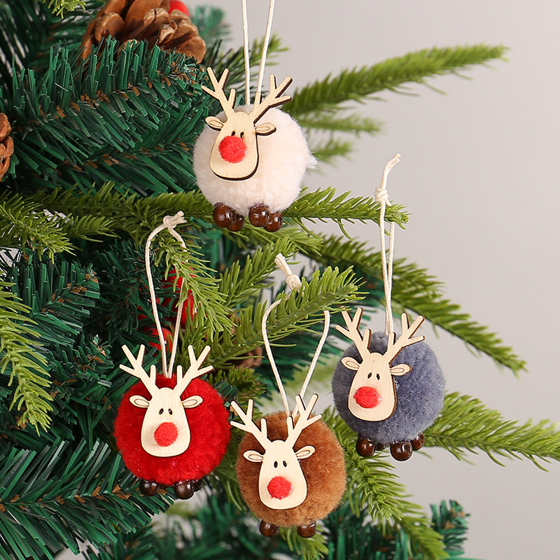 Christmas Style Cute Elk Design Christmas Tree Decorations-kissminis