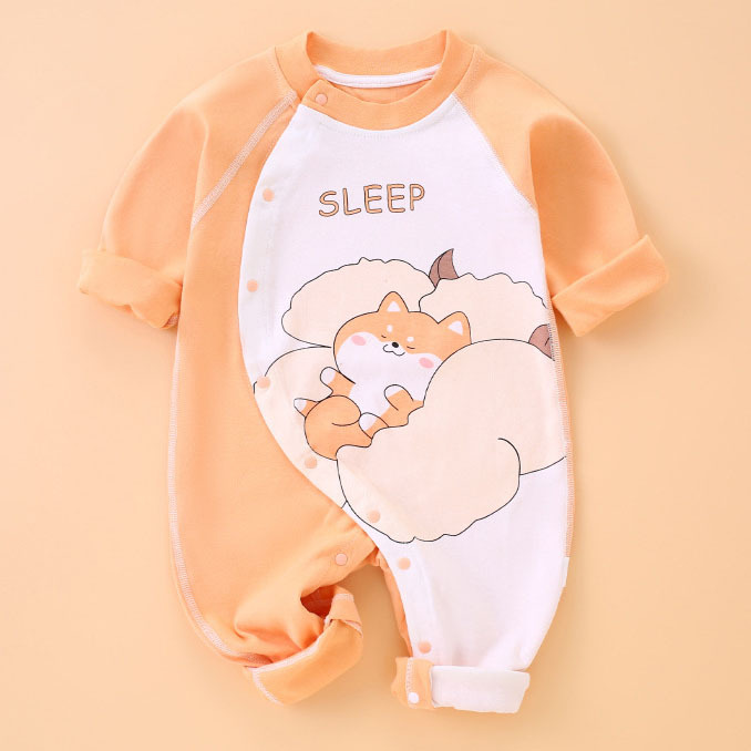 Baby Boy/Girl Cute Sleeping Fox Romper -kissminis