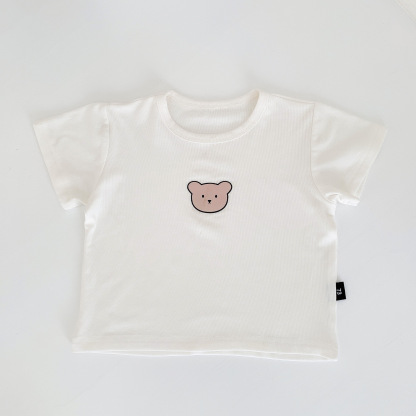 Baby Toddler Boy/Girl Bear Print Short Sleeve T-shirt