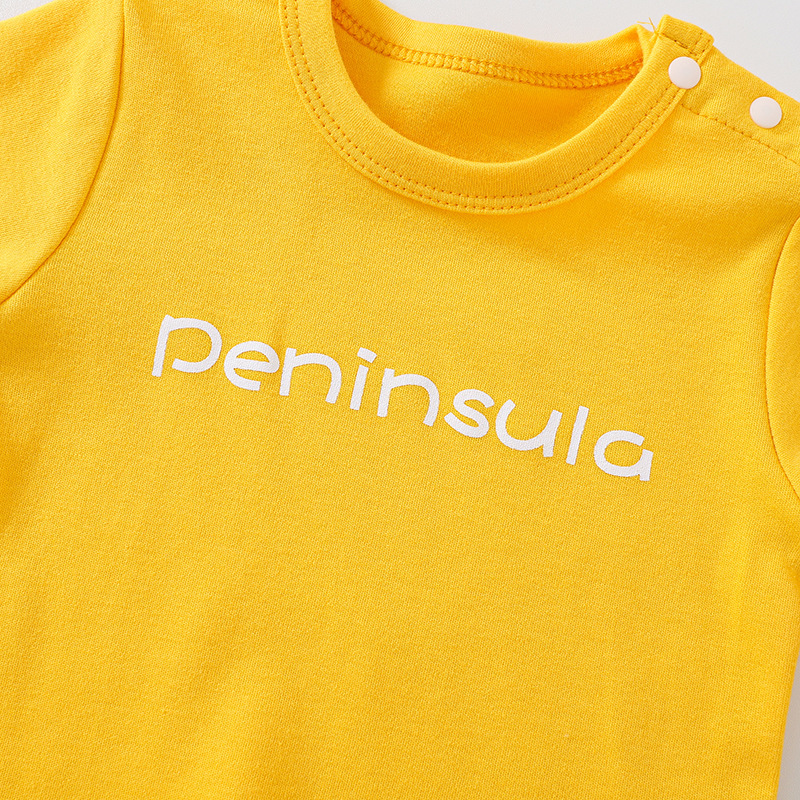 2pcs Baby Yellow T-shirt with Cow Pants Set -kissminis