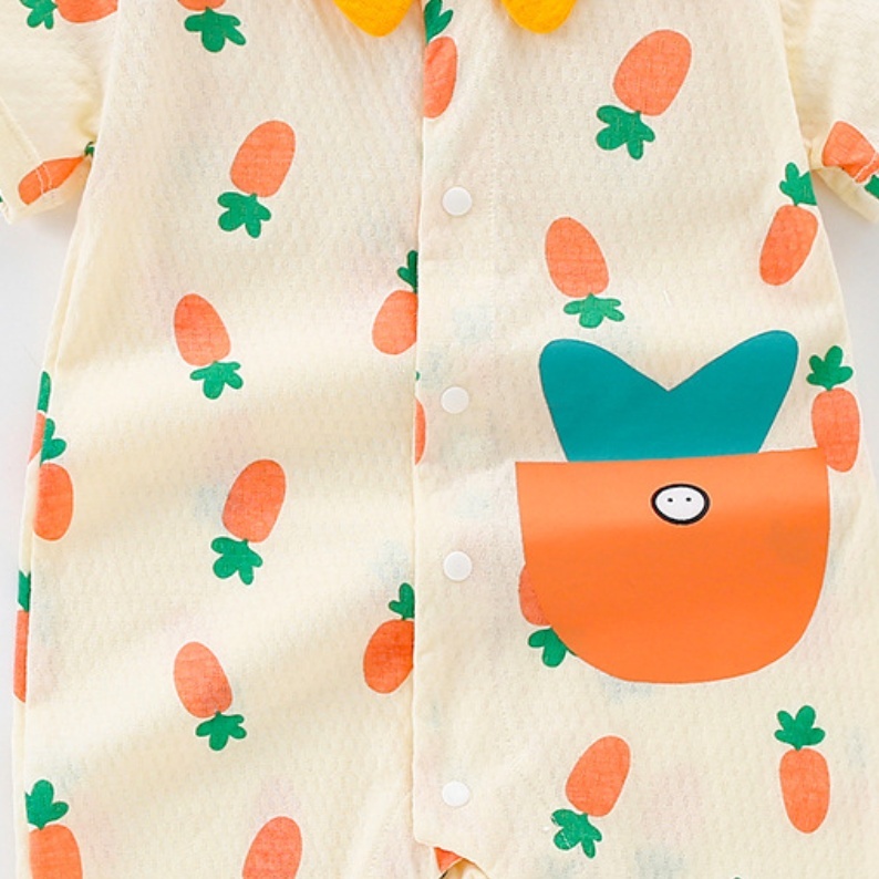 Baby Boy/Girl Carro Print Romper-kissminis