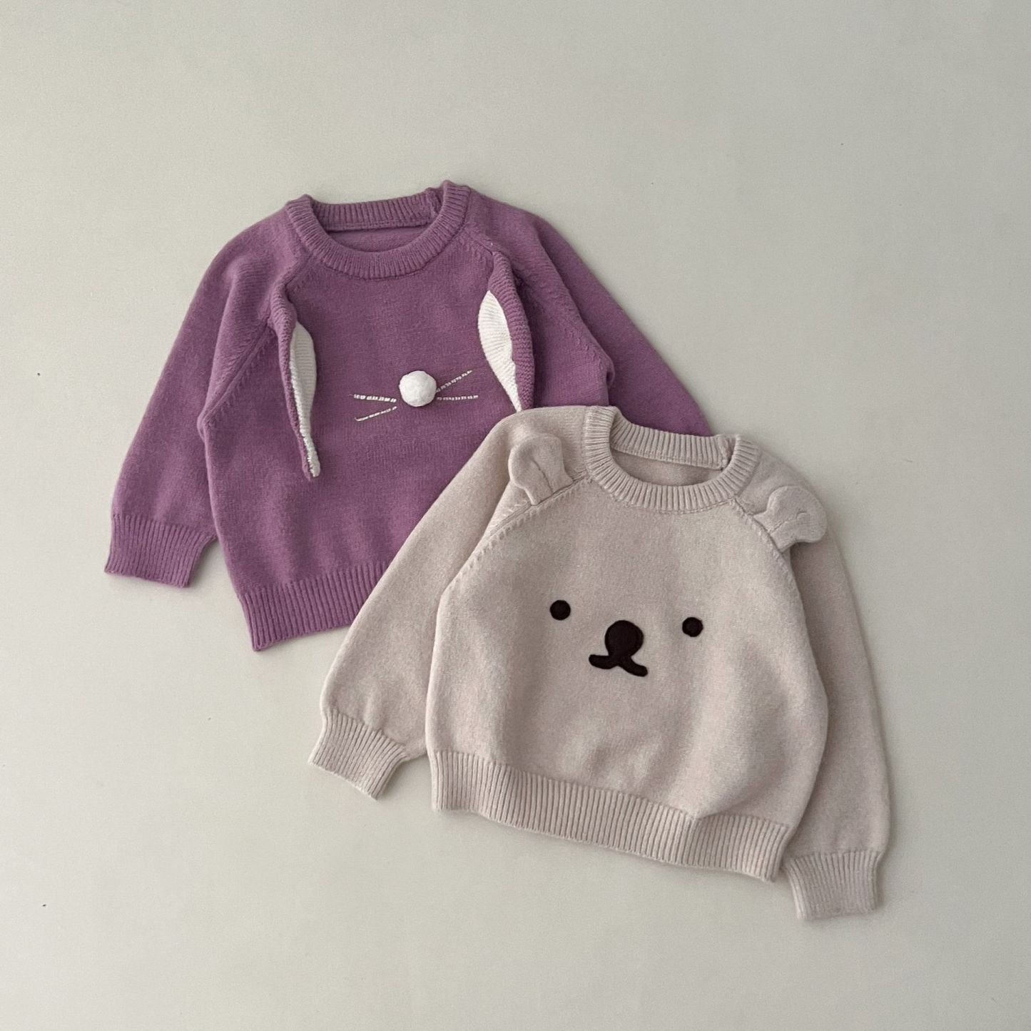 Toddler Boy/Girl Bear/Rabbit Ears Design Knit Sweater-kissminis