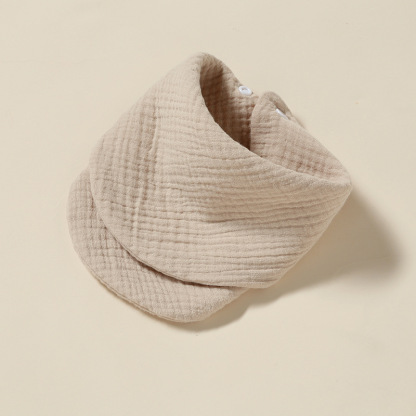 Newborn 6 Layers Wrinkle Square Solid Bib