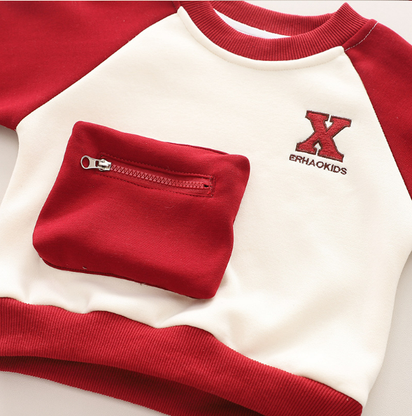 Toddler Boy/Girl X-shaped Pocket Two Piece Set-kissminis
