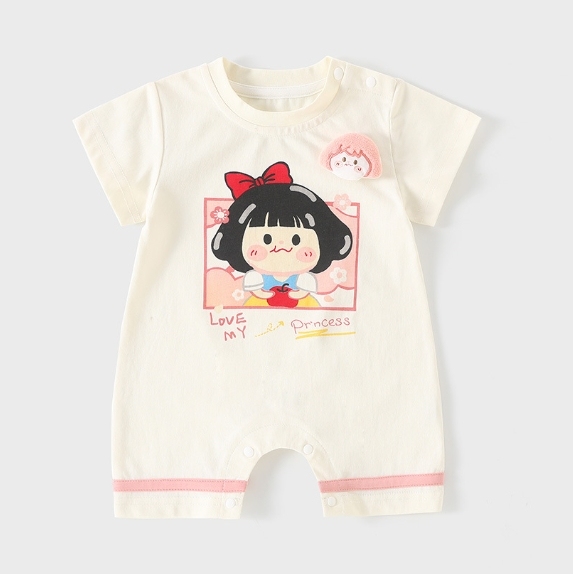 Baby Boy/Girl Princess & Prince Print Romper-kissminis