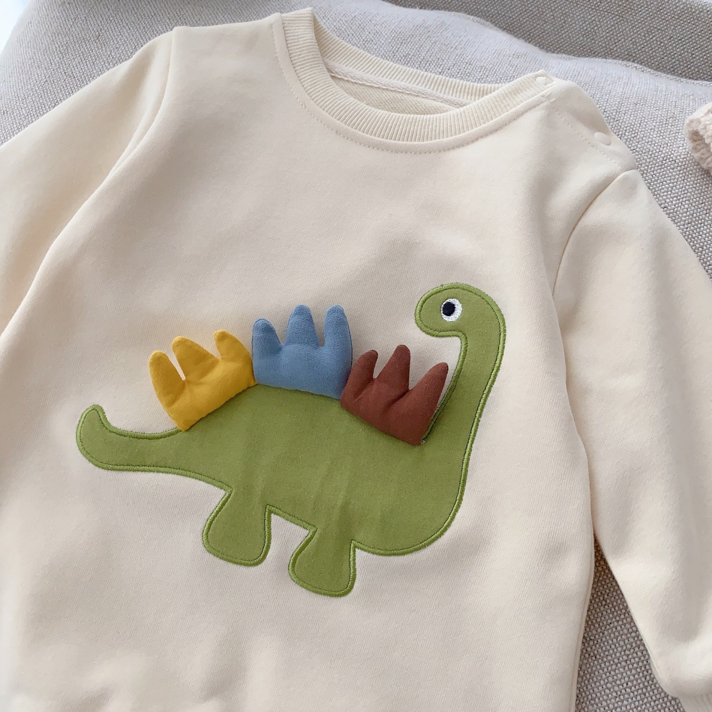 Newborn Baby Boy/Girl Cute Dinosaur Pattern Long Sleeve Romper-kissminis