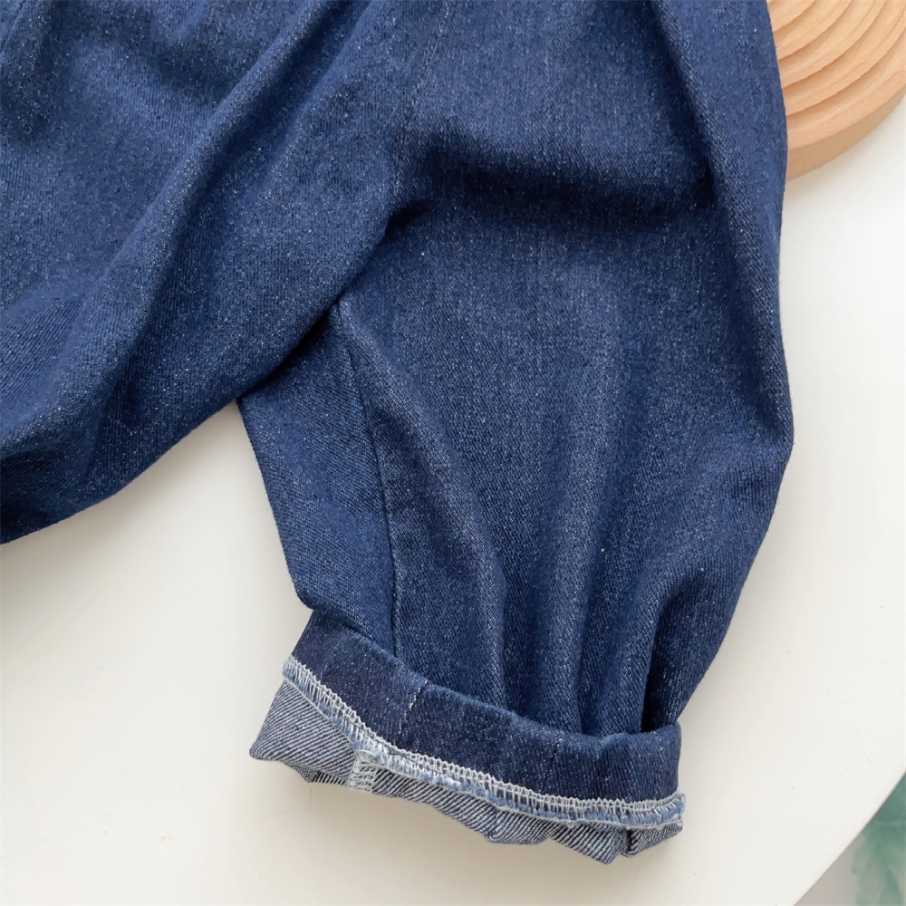 Baby Boy Panda Print Long Sleeve Cardigan with Denim Pants Set-kissminis