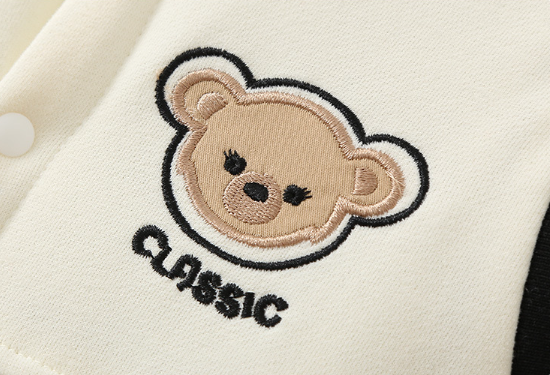 Baby Boy/Girl Classic Bear Pattern Striped Long Sleeve Romper-kissminis