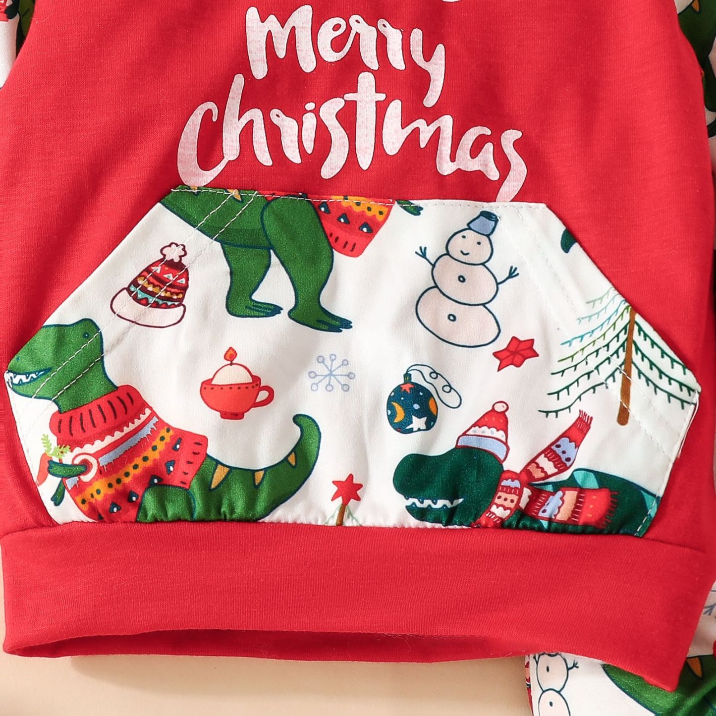 2pcs Baby Boy/Girl Christmas Elk Pine Snowman Print Long Sleeve Hooded Tops and Pants Set-kissminis