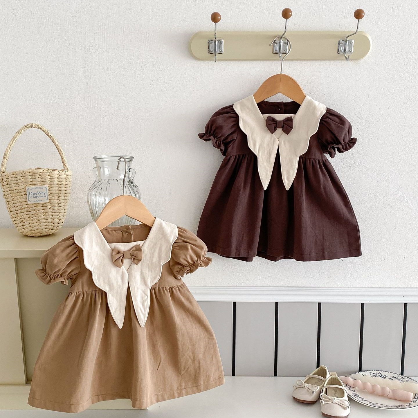 Baby/Toddler Girl Vintage Short Sleeve Dress-kissminis