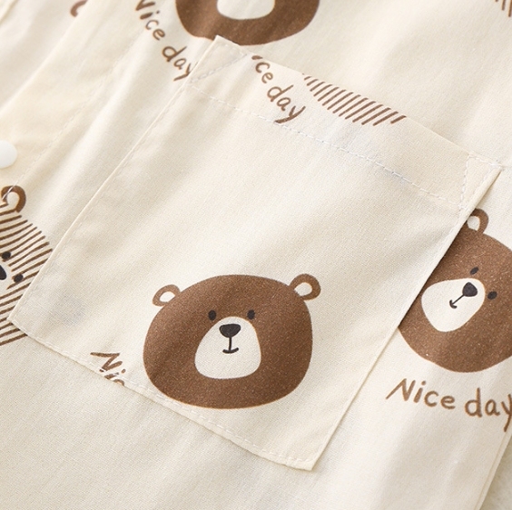 Baby Boy/Girl Bear Cartoon Romper-kissminis