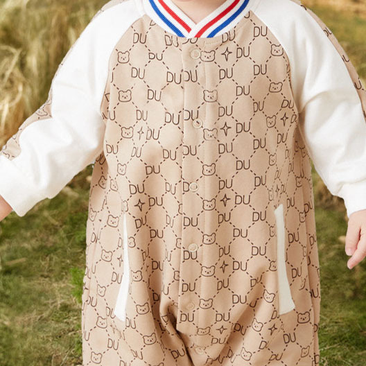 Newborn Baby's light Khaki Autumn Clothing Romper-kissminis