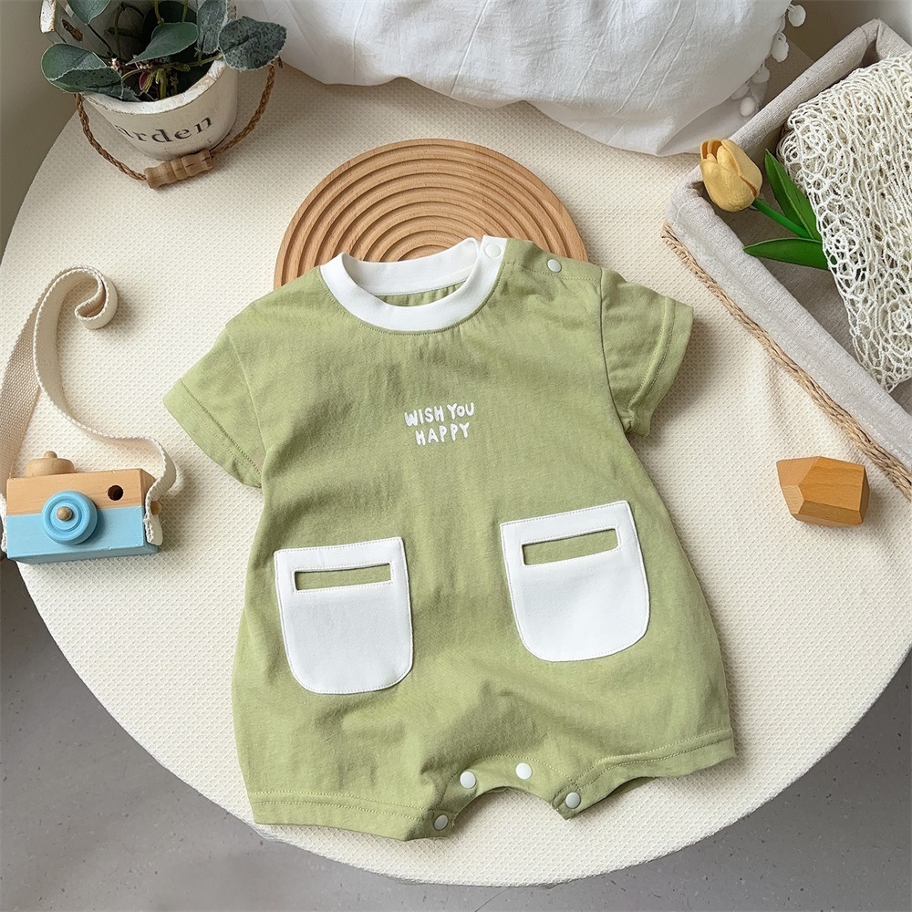 Baby Boy/Girl Pockets Printed Romper-kissminis