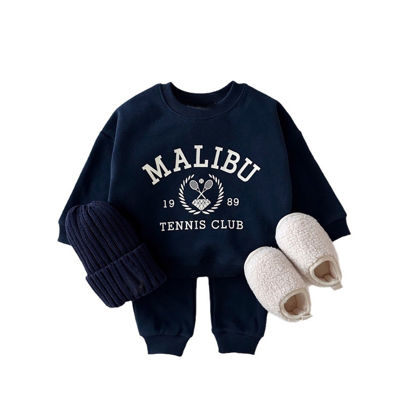 2pcs Baby Boy/Girl 'MALIBU' Jogger T-shirt and Pants Set-kissminis