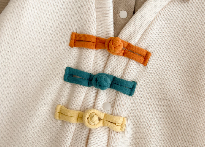 Baby Boy/Girl Color Clash Button Romper