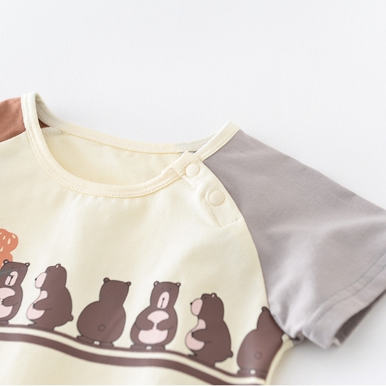 2pcs Baby Boy/Girl Bear Print T-shirt with Pant Set-kissminis
