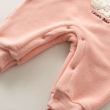 Winter Baby Girl Fleece Angle Print Romper-kissminis