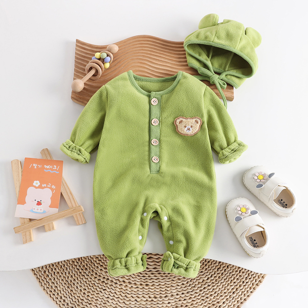 Number Design Long Sleeve Romper-kissminis