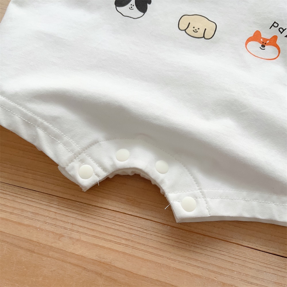 Baby Boy/Girl Pet Cartoon Printed Romper-kissminis