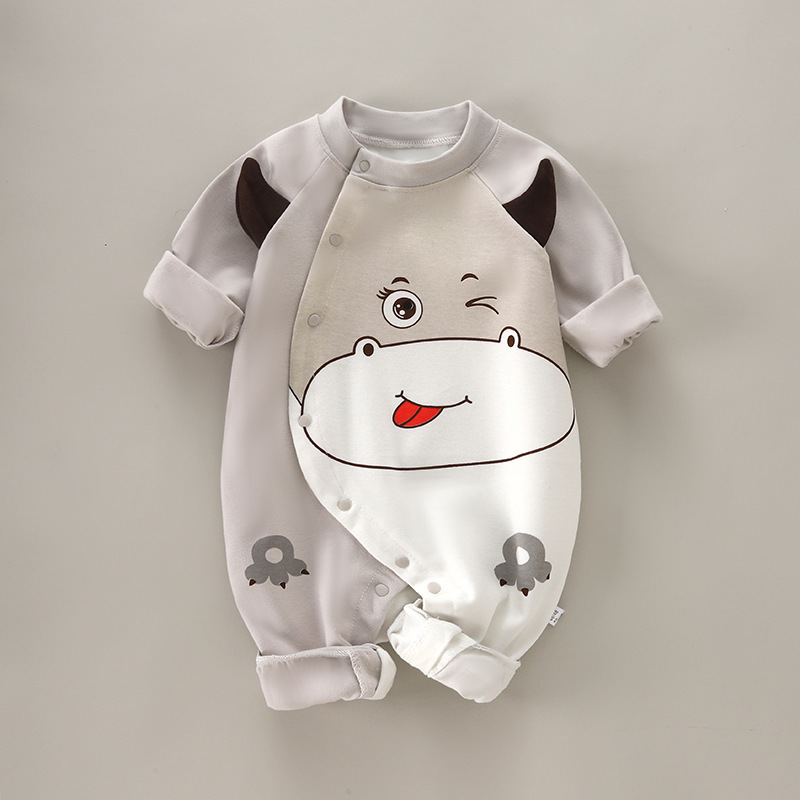Baby Boy/Girl Cute Cow Printed Romper -kissminis