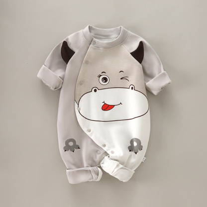 Baby Boy/Girl Cute Cow Printed Romper -kissminis