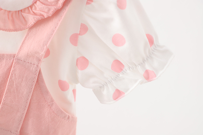 Baby/Toddler Girl Round Dot Short Sleeve Dress-kissminis