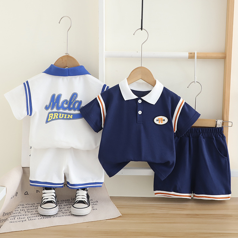 Polo Shirt and Shorts Sports Suit Set