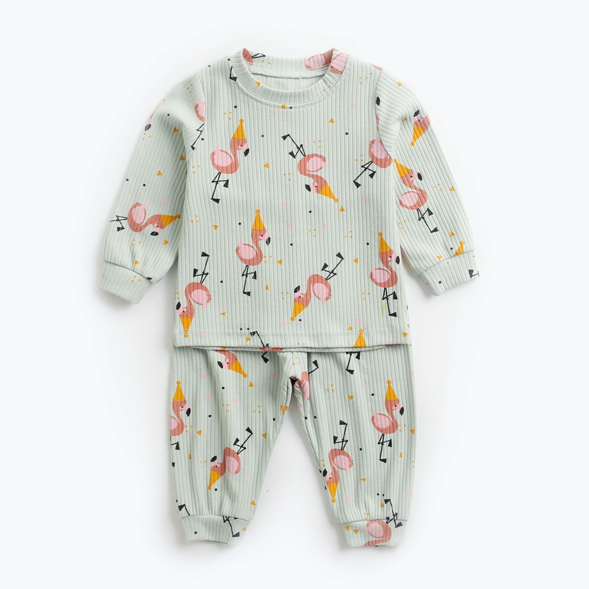 2pcs Baby Boy/Girl Cute Cartoon Pattern Long Sleeve Sweatshirt and Pants Set-kissminis