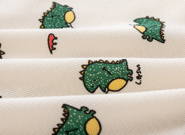 Baby Boy/Girl Allover Cute Dinosaurs Pattern Long Sleeve Romper-kissminis