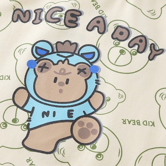2pcs Baby Boy Nice Bear Print T-shirt with Pant Set-kissminis