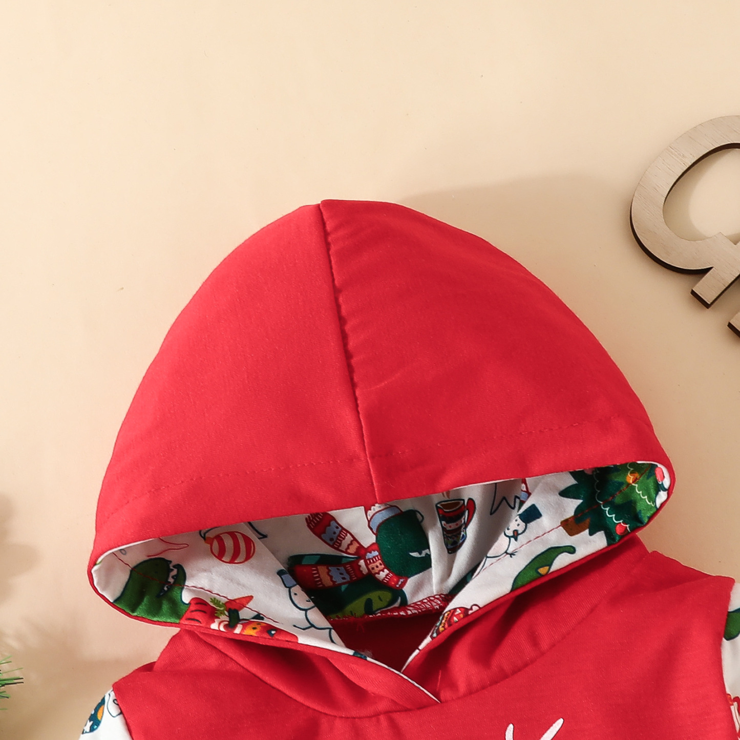 2pcs Baby Boy/Girl Christmas Elk Pine Snowman Print Long Sleeve Hooded Tops and Pants Set-kissminis