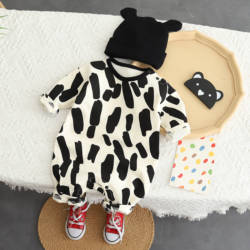 Baby Boy/Girl Cow Printed Romper-kissminis