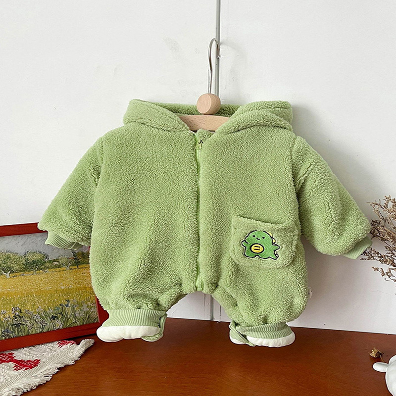 Baby Boy/Girl Cute Dinosaur Design Dinosaur Appearance Long Sleeve Romper-kissminis