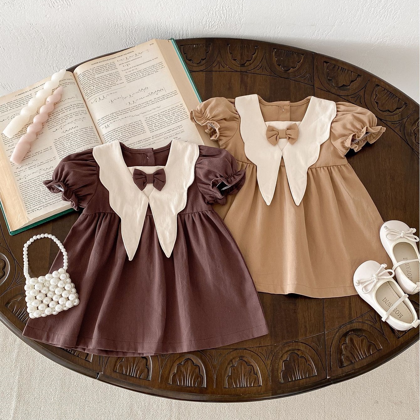 Baby/Toddler Girl Vintage Short Sleeve Dress-kissminis