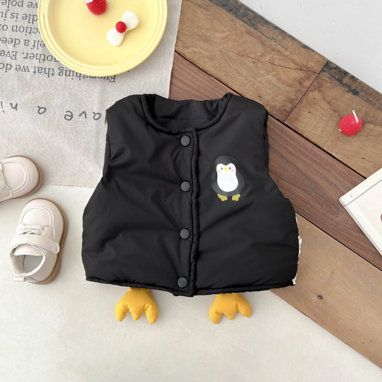Baby Winter Thicken Animal Pattern Sleeveless Vest-kissminis