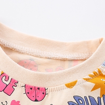 Baby/Toddler Girl Casual Print Short Sleeve Dress-kissminis