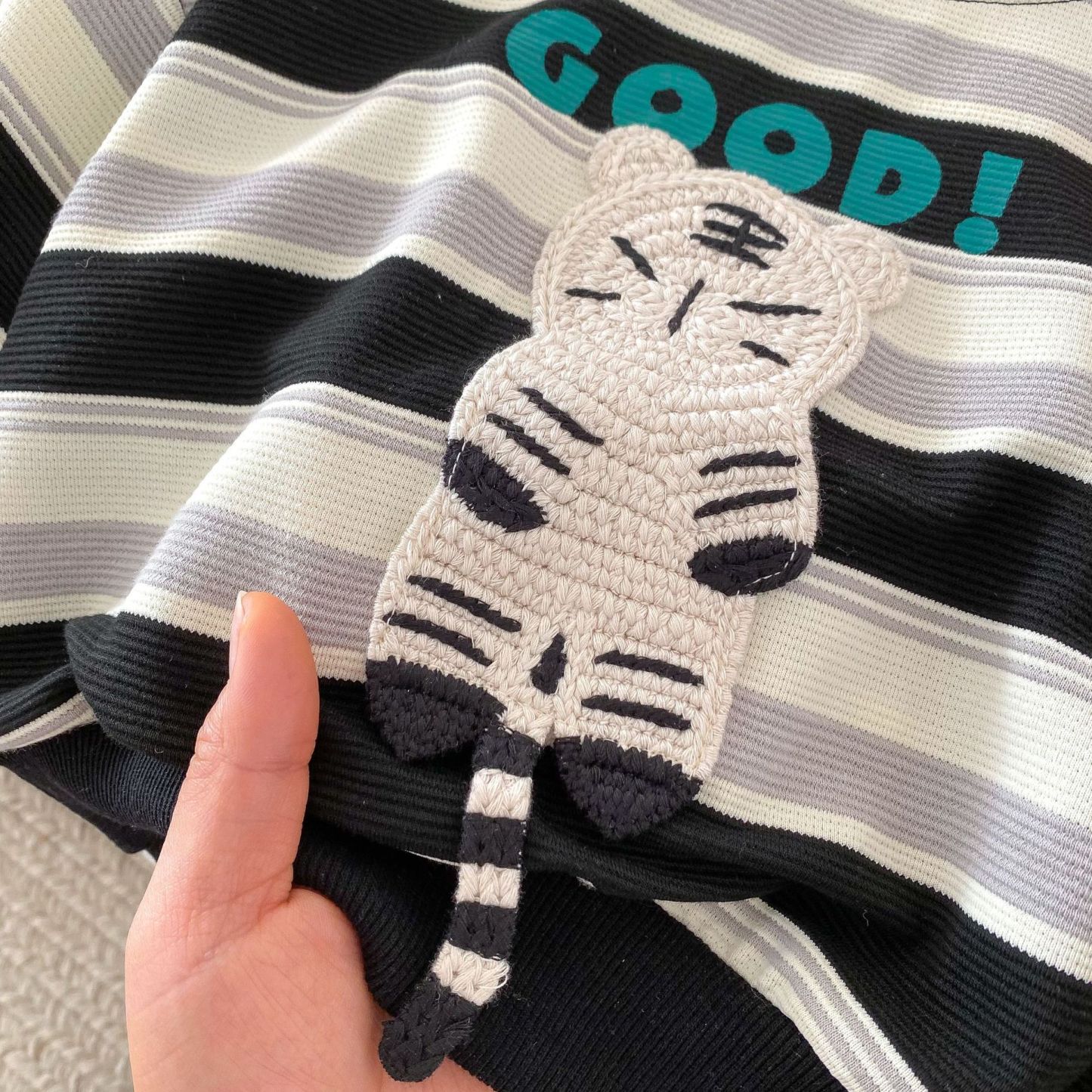 Baby Boy"Good"Long Sleeve Sweatshirt-kissminis